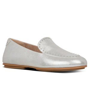 FitFlop | Silver Stud Lena Leather Loafer - Women